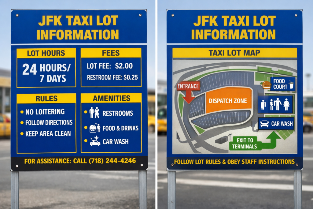 JFK Taxi Lot Information
