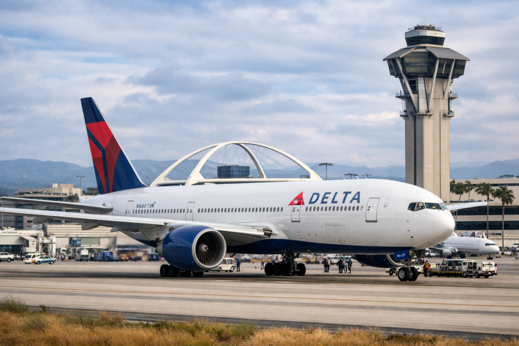 delta flight dl275 diverted lax